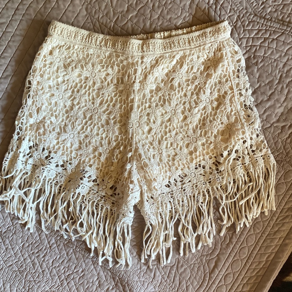 Lace Fringe Shorts